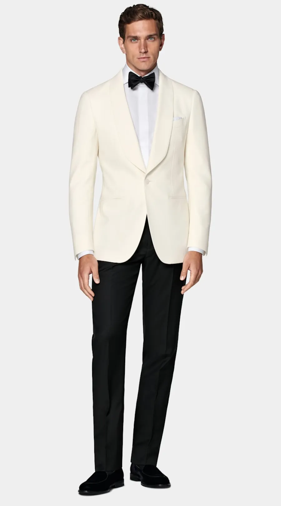 Cheap Havana Dinner Jacket off-white Tailored Fit Black Tie | Dinner Jackets
