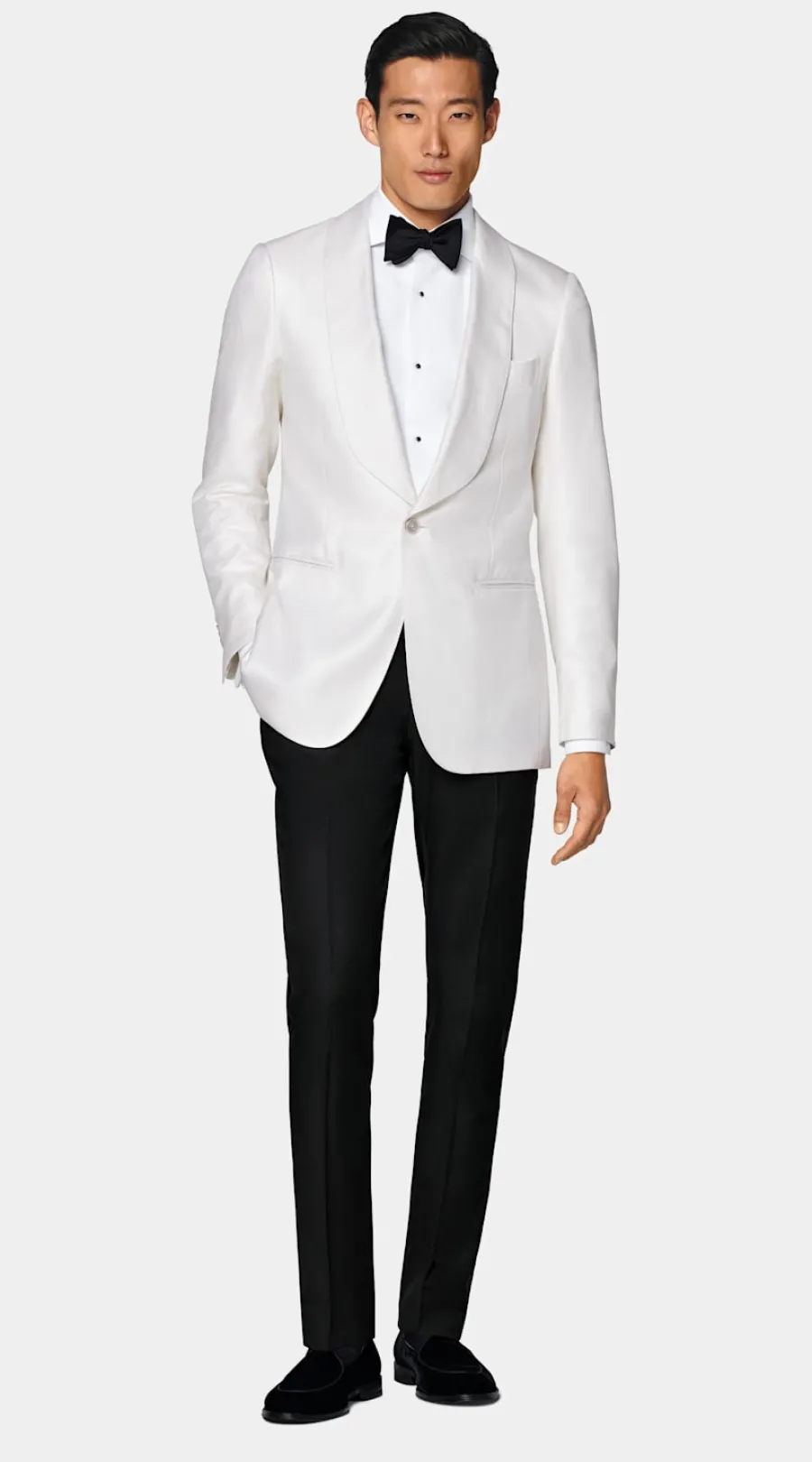 Cheap Havana Dinner Jacket off-white Tailored Fit Black Tie | Dinner Jackets