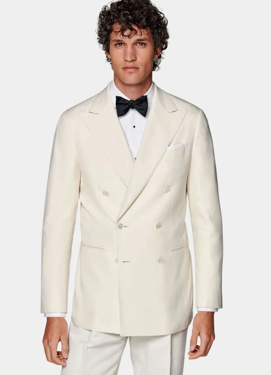 Fashion Havana Dinner Jacket off-white Tailored Fit Black Tie | Dinner Jackets