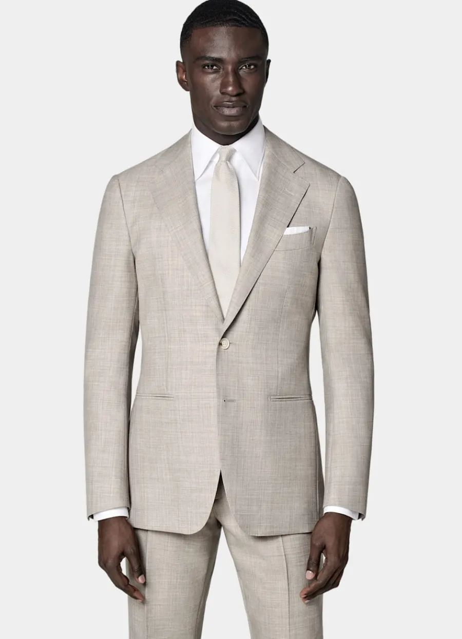 Best Havana Perennial Anzug hellbraun Tailored Fit Moderne Anzüge