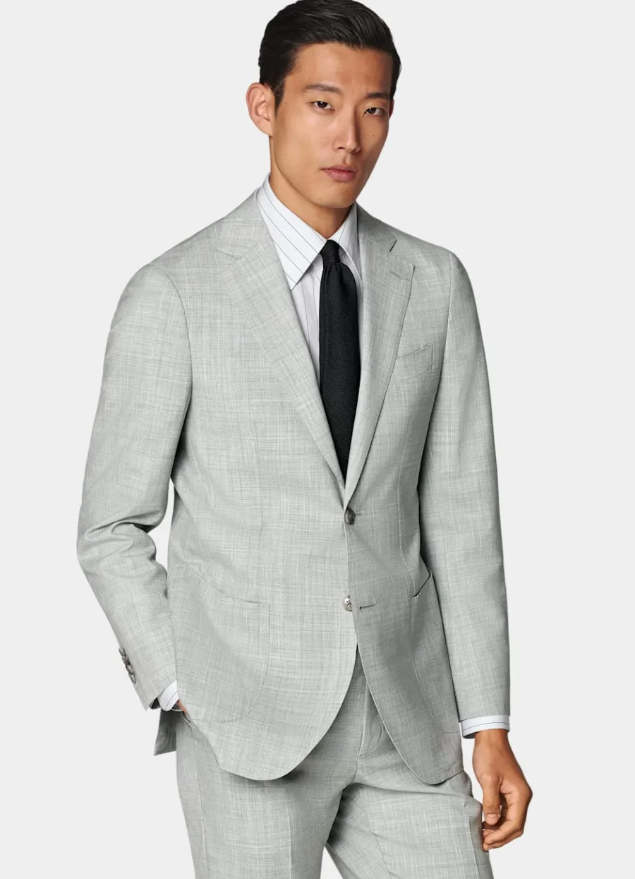 Hot Havana Perennial Anzug hellgrau Tailored Fit Klassische Anzüge