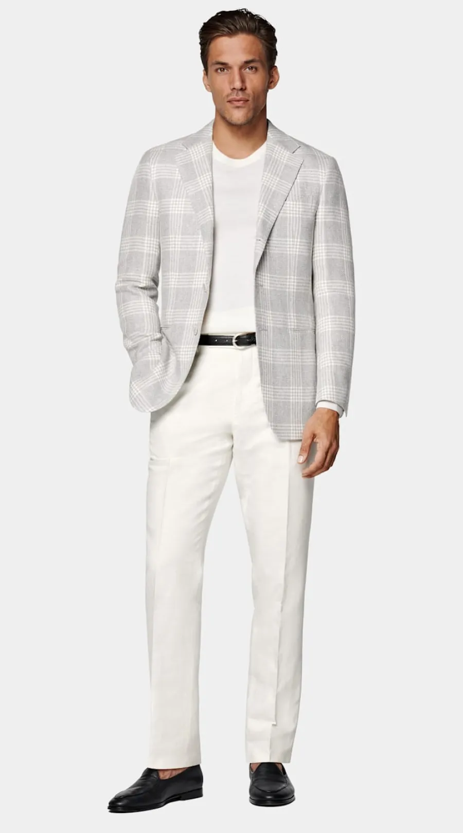 Cheap Havana Sakko hellgrau kariert Tailored Fit Sakkos