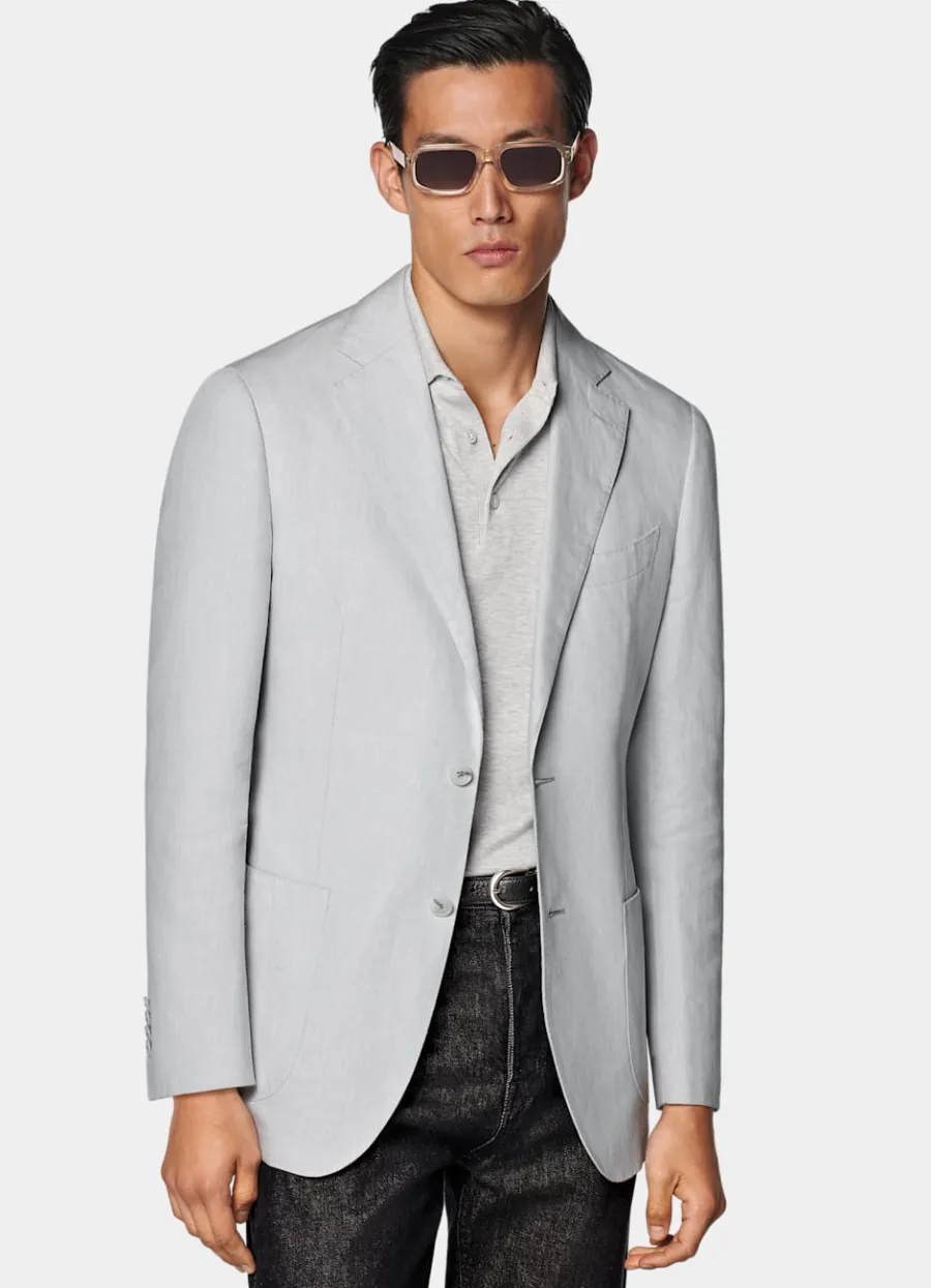 Outlet Havana Sakko hellgrau Tailored Fit Casual Chic Hochzeit | Sakkos
