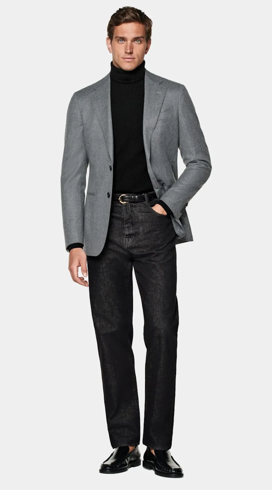 Store Havana Sakko mittelgrau Tailored Fit Winterhochzeit | Sakkos