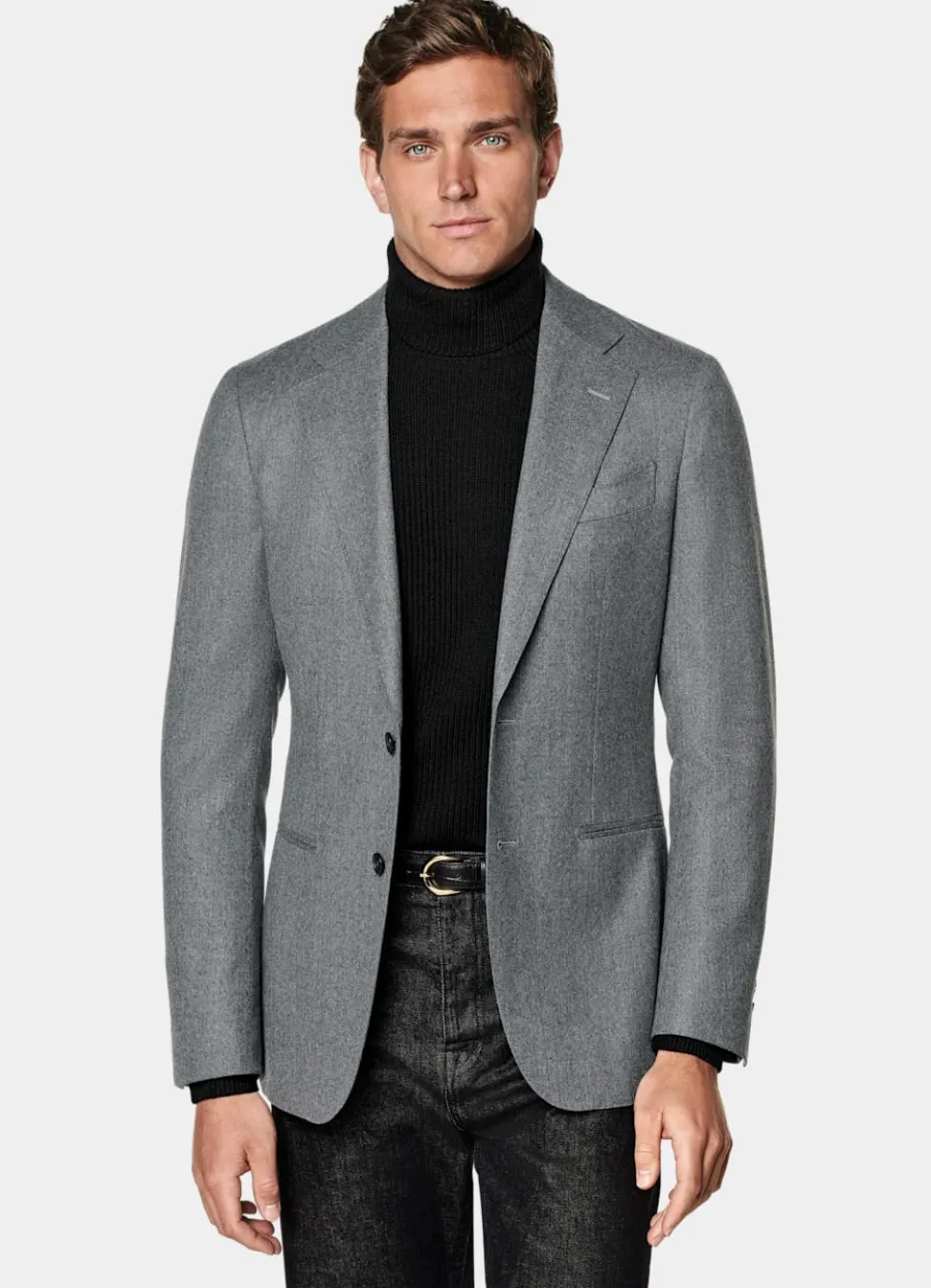 Store Havana Sakko mittelgrau Tailored Fit Winterhochzeit | Sakkos