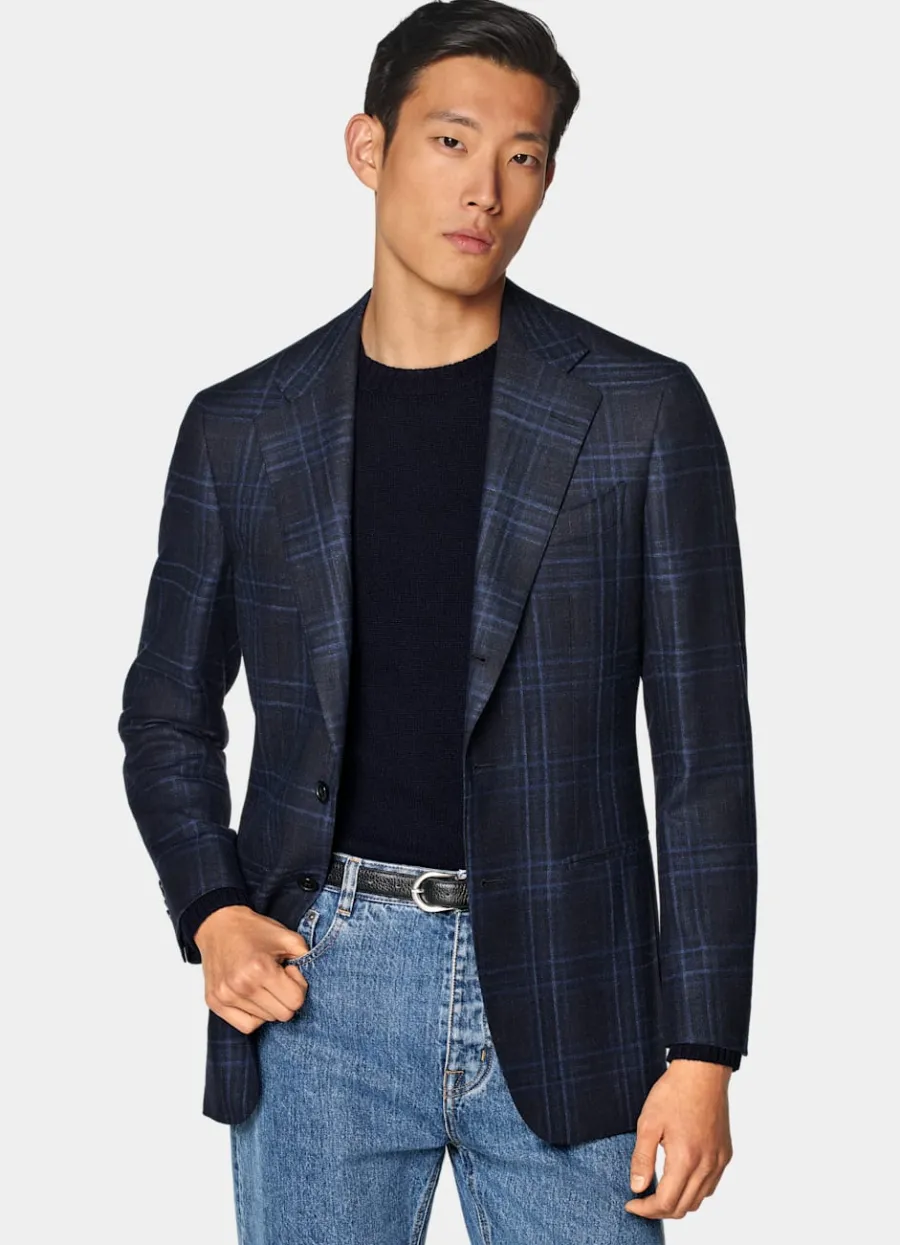 Best Havana Sakko kariert Tailored Fit Sakkos