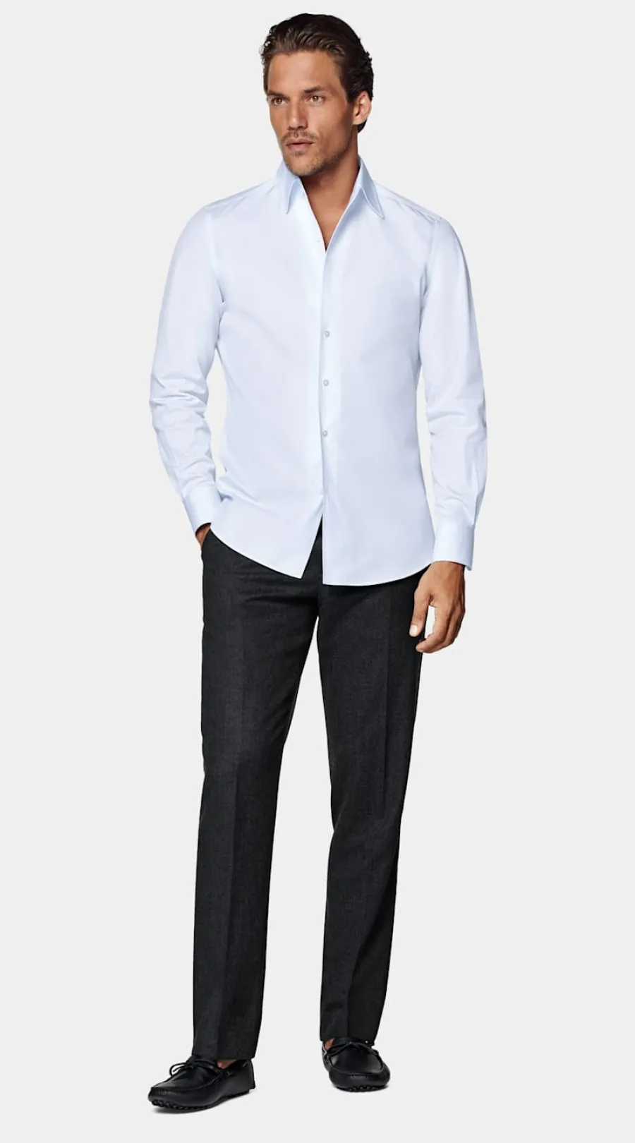 Best Hemd hellblau klassischer Onepiece-Kragen Tailored Fit Klassische & Businesshemden