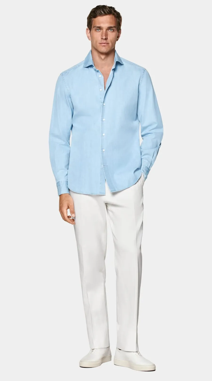 Cheap Hemd hellblau Tailored Fit Freizeithemden