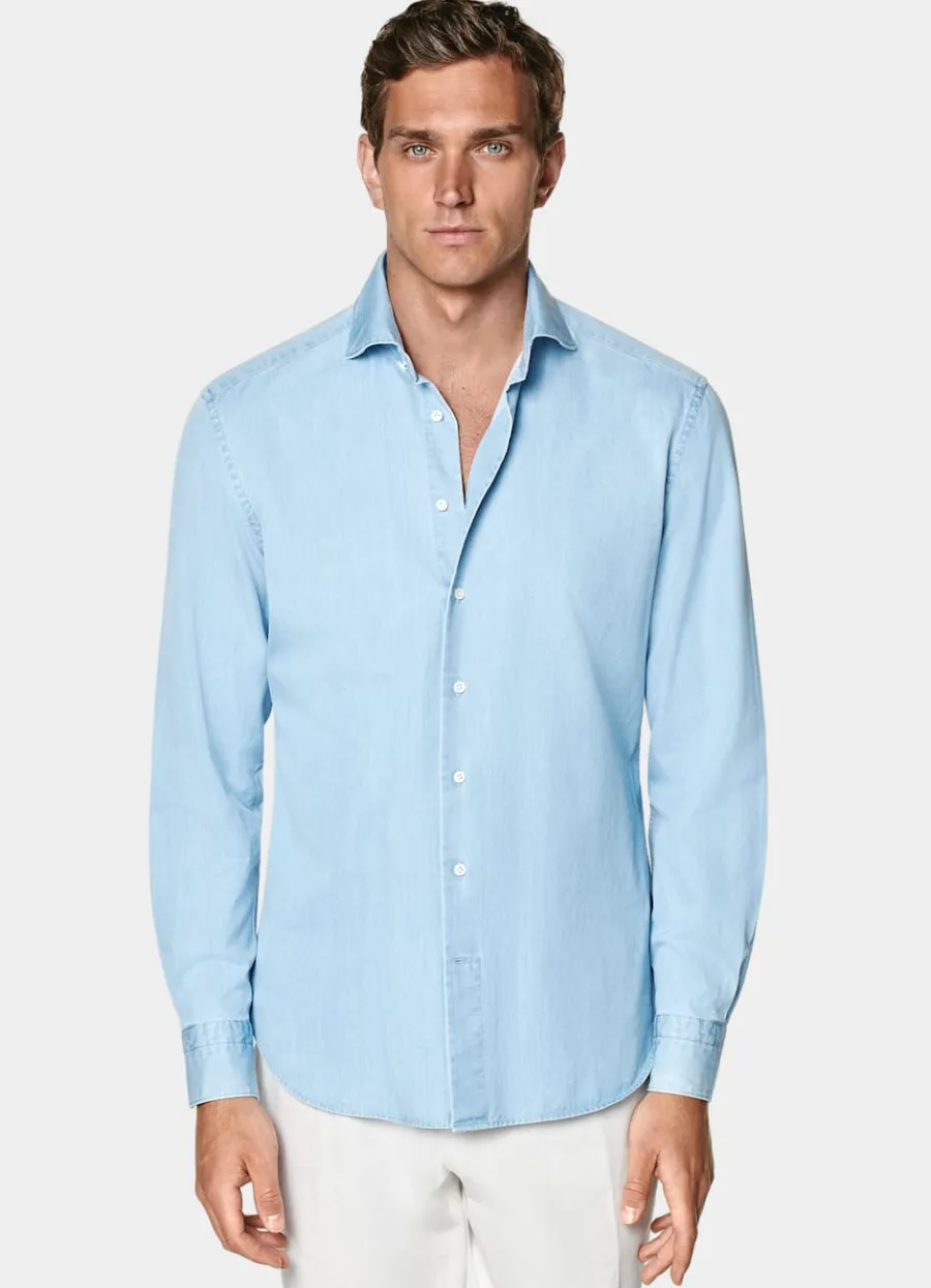 Cheap Hemd hellblau Tailored Fit Freizeithemden