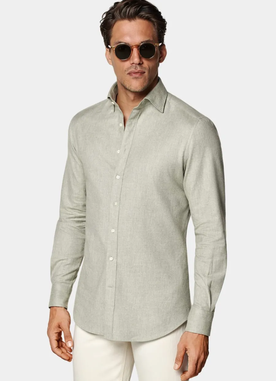 Cheap Hemd hellgrün Tailored Fit Freizeithemden
