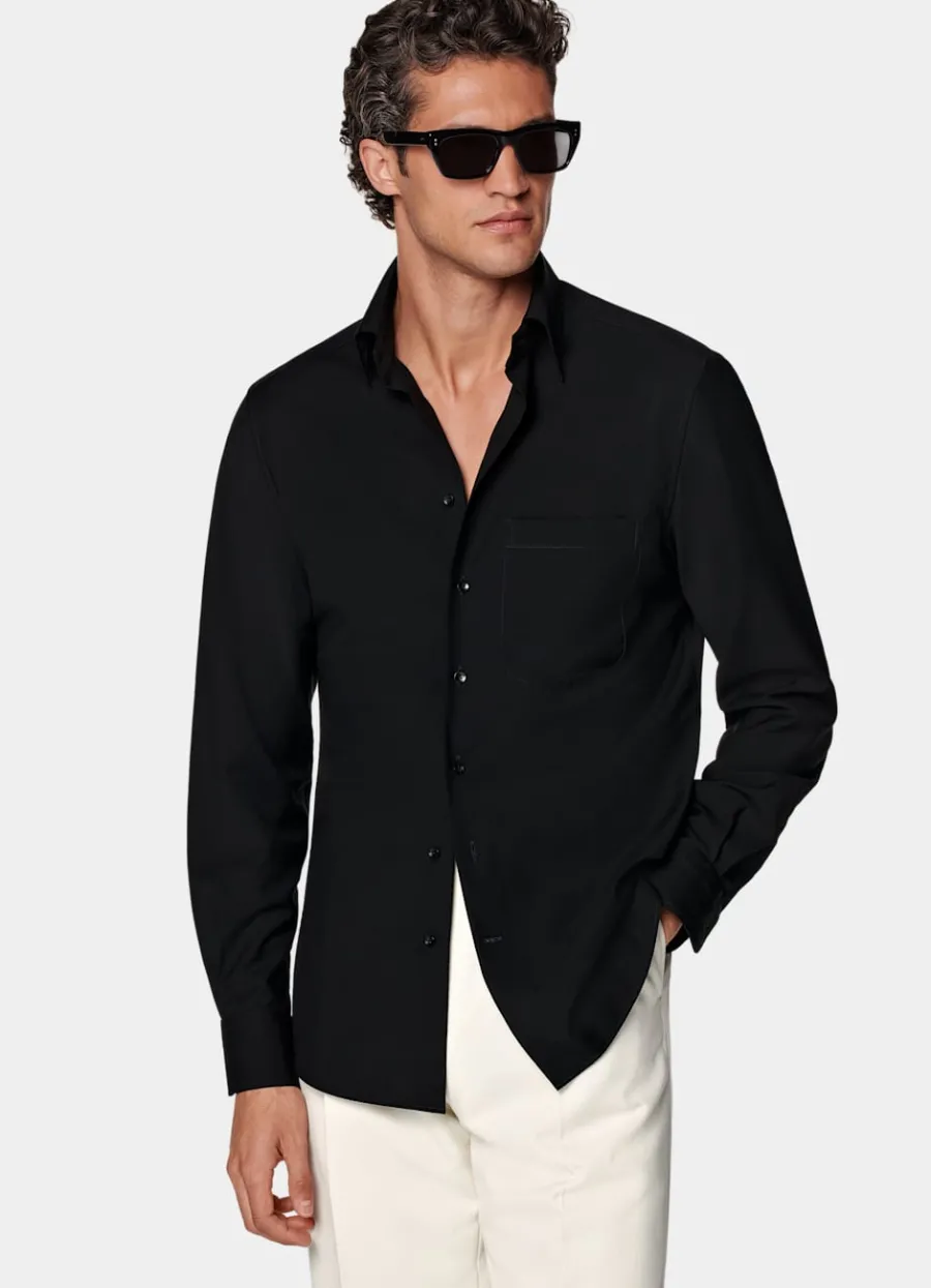 Cheap Hemd schwarz Tailored Fit Freizeithemden