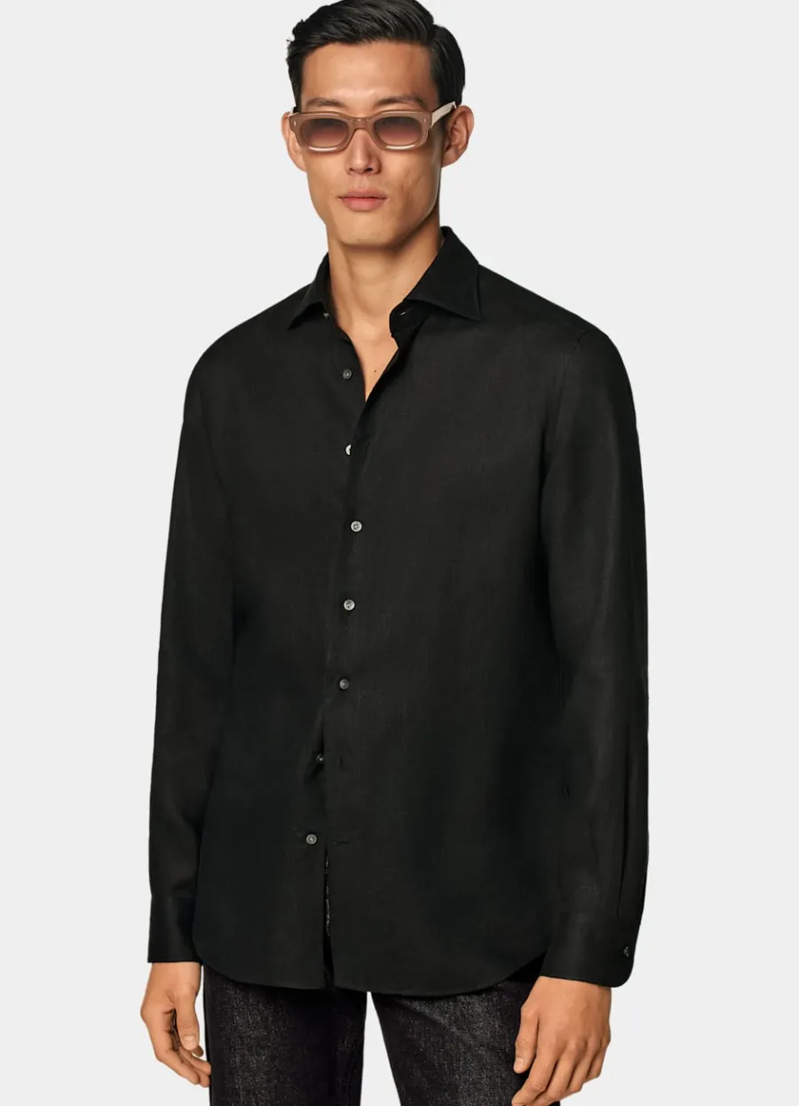 Cheap Hemd schwarz Tailored Fit Freizeithemden