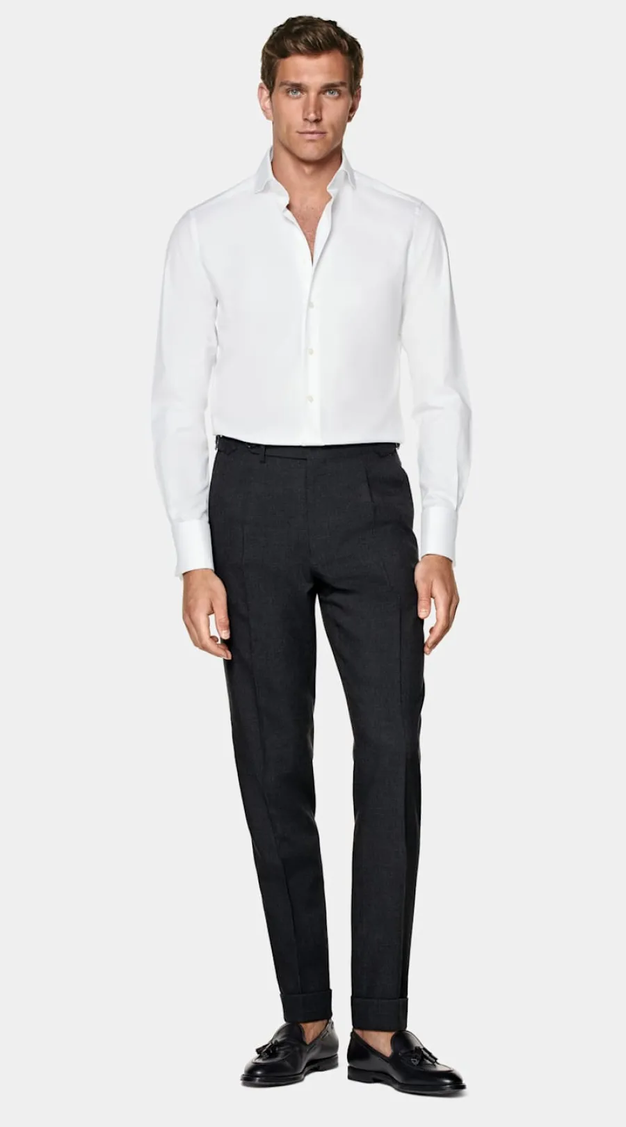 Best Sale Hemd weiß Doppelmanschette Tailored Fit Klassische & Businesshemden