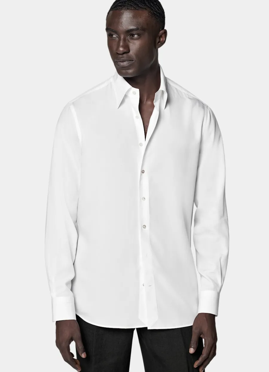 Sale Hemd weiß Pointkragen Slim Fit Freizeithemden