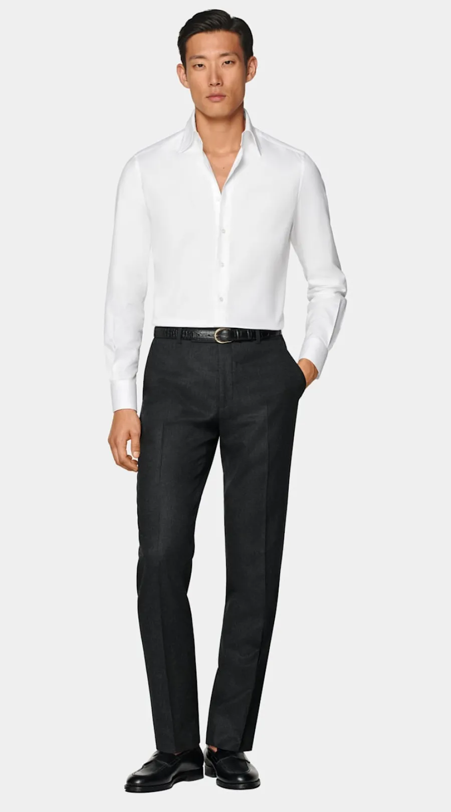 Sale Hemd weiß Pointkragen Tailored Fit Klassische & Businesshemden