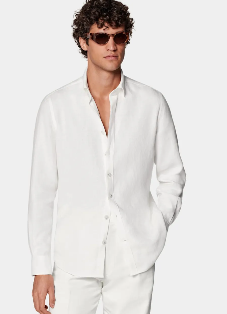 Online Hemd weiß Tailored Fit Freizeithemden