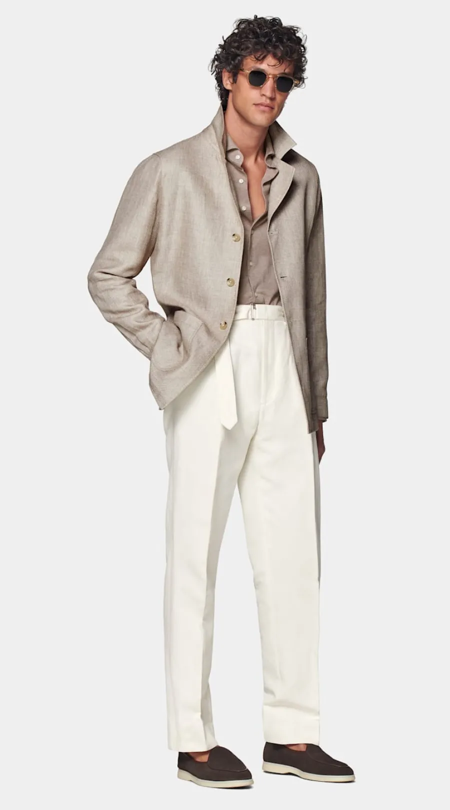 Flash Sale Hemd-Sakko mittelbraun Relaxed Fit Sakkos