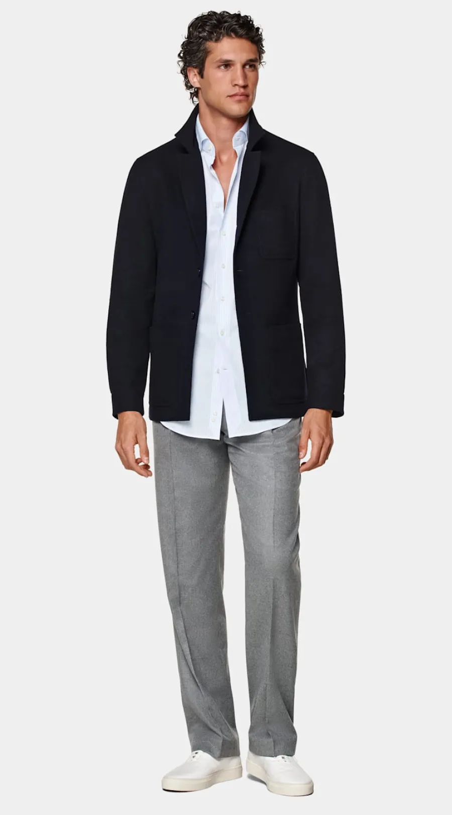 New Hemd-Sakko navy Relaxed Fit Sakkos