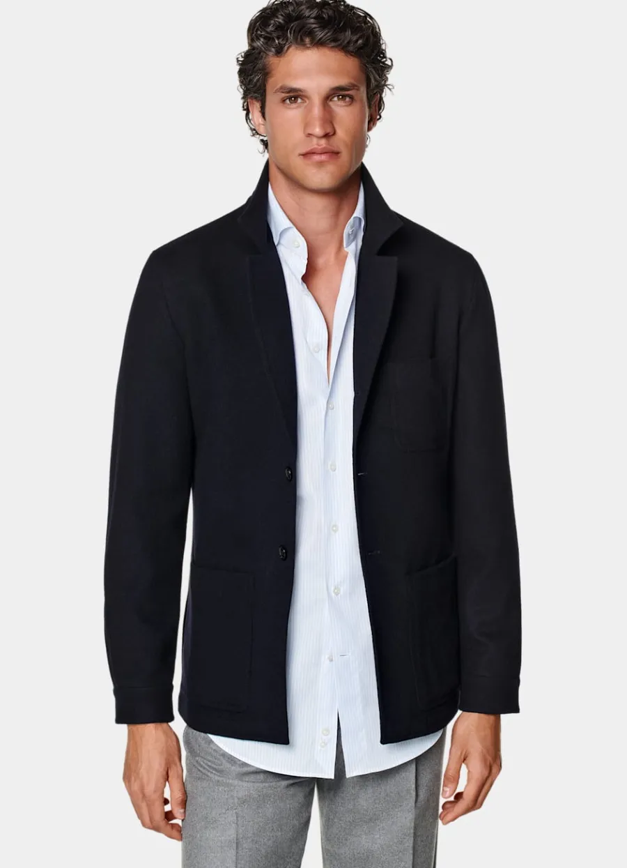 New Hemd-Sakko navy Relaxed Fit Sakkos
