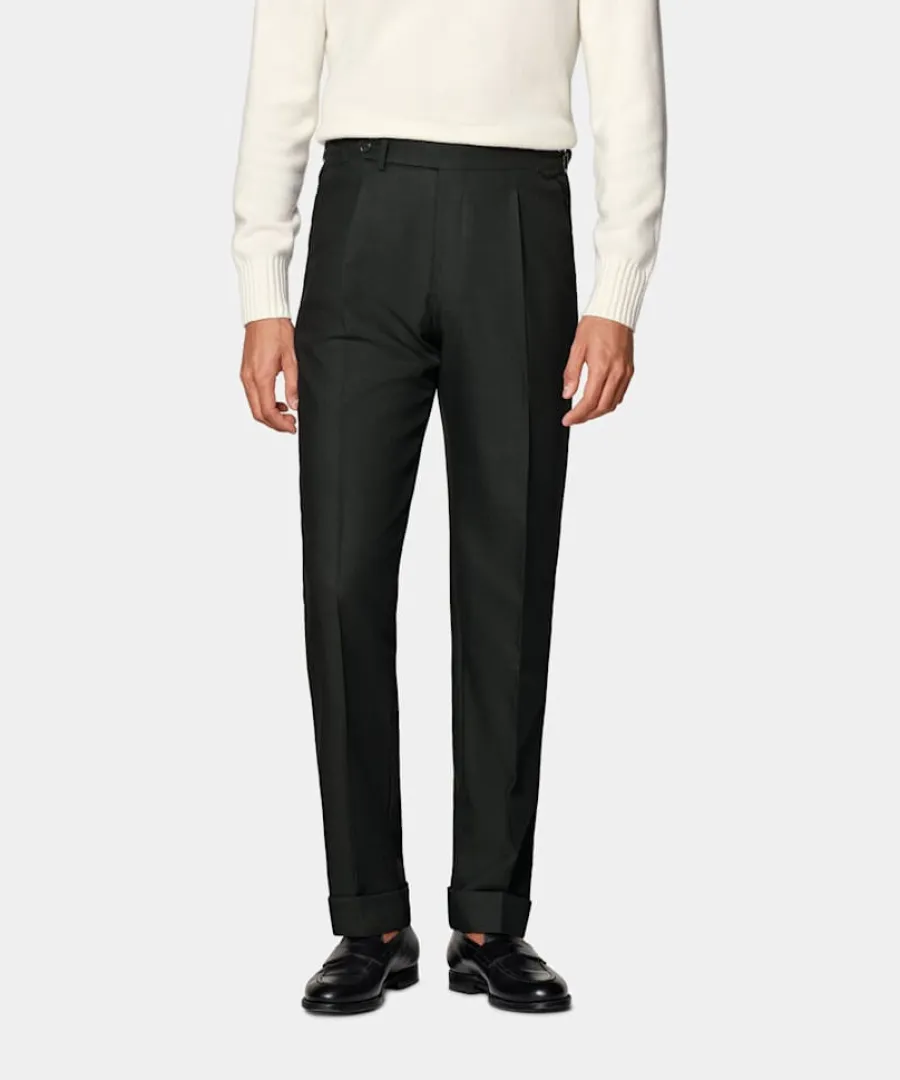 Online Hose dunkelgrün Slim Leg tapered Hosen
