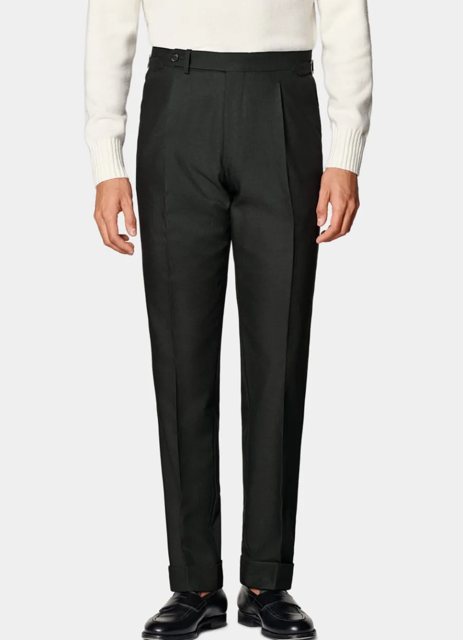 Online Hose dunkelgrün Slim Leg tapered Hosen