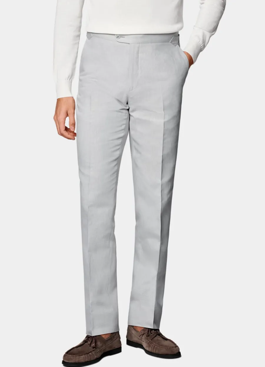 Fashion Hose hellgrau Slim Leg straight Hosen