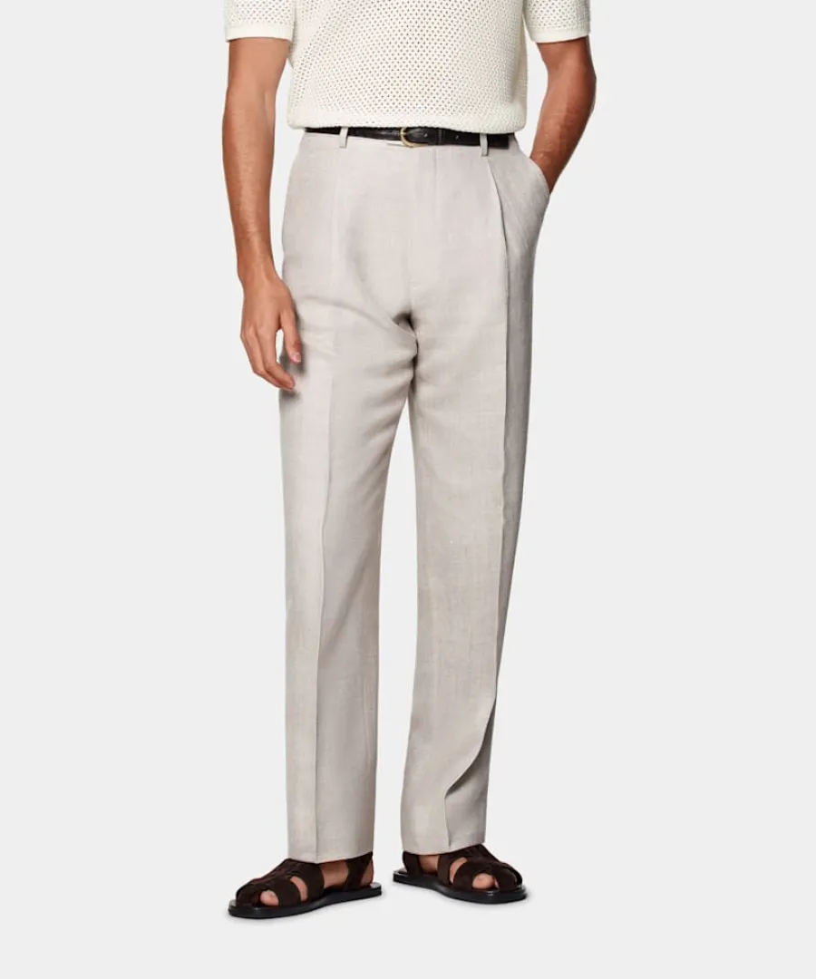 Online Hose helltaupe Wide Leg straight Hosen