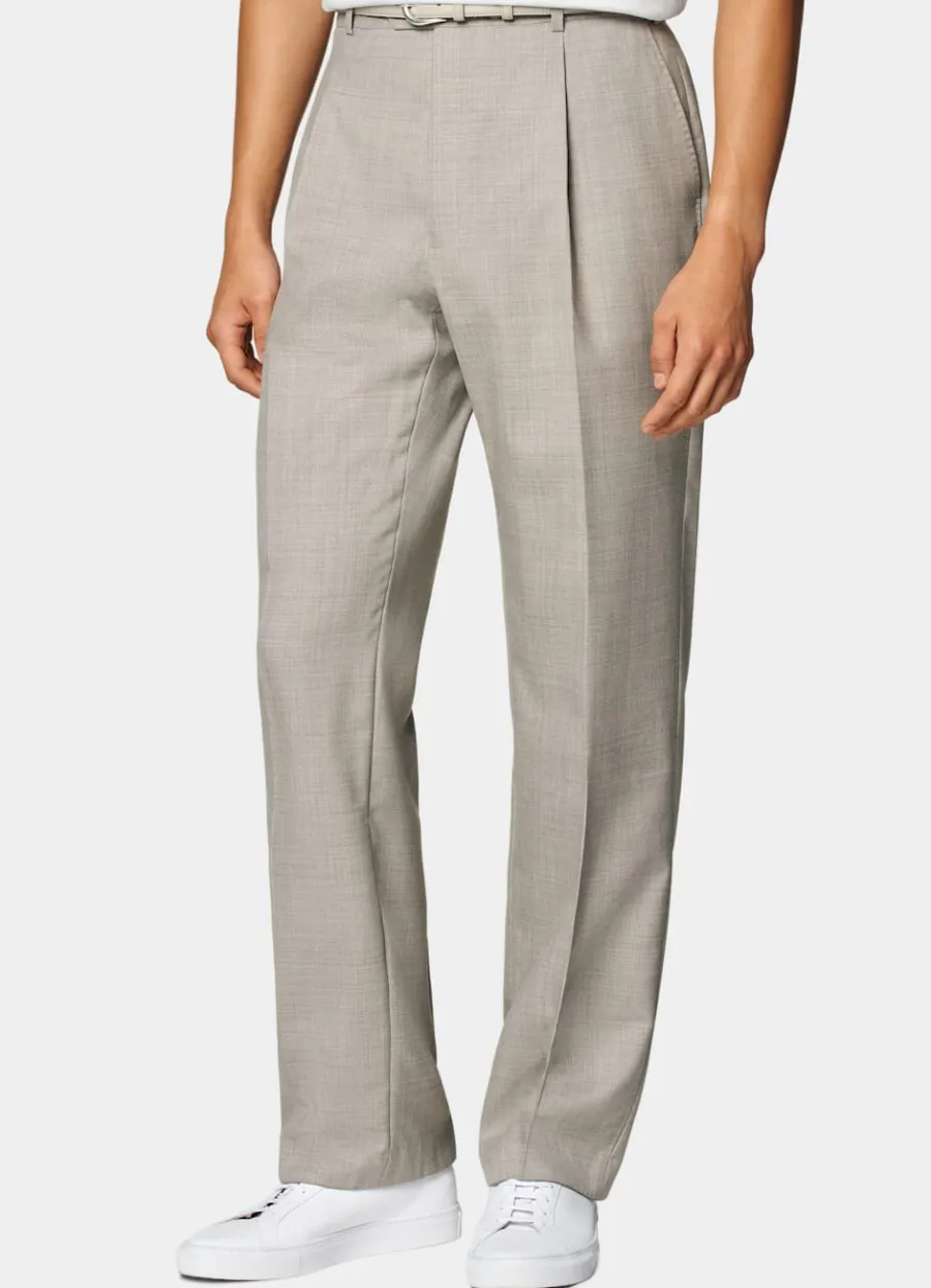 Sale Hose helltaupe Wide Leg straight Hosen