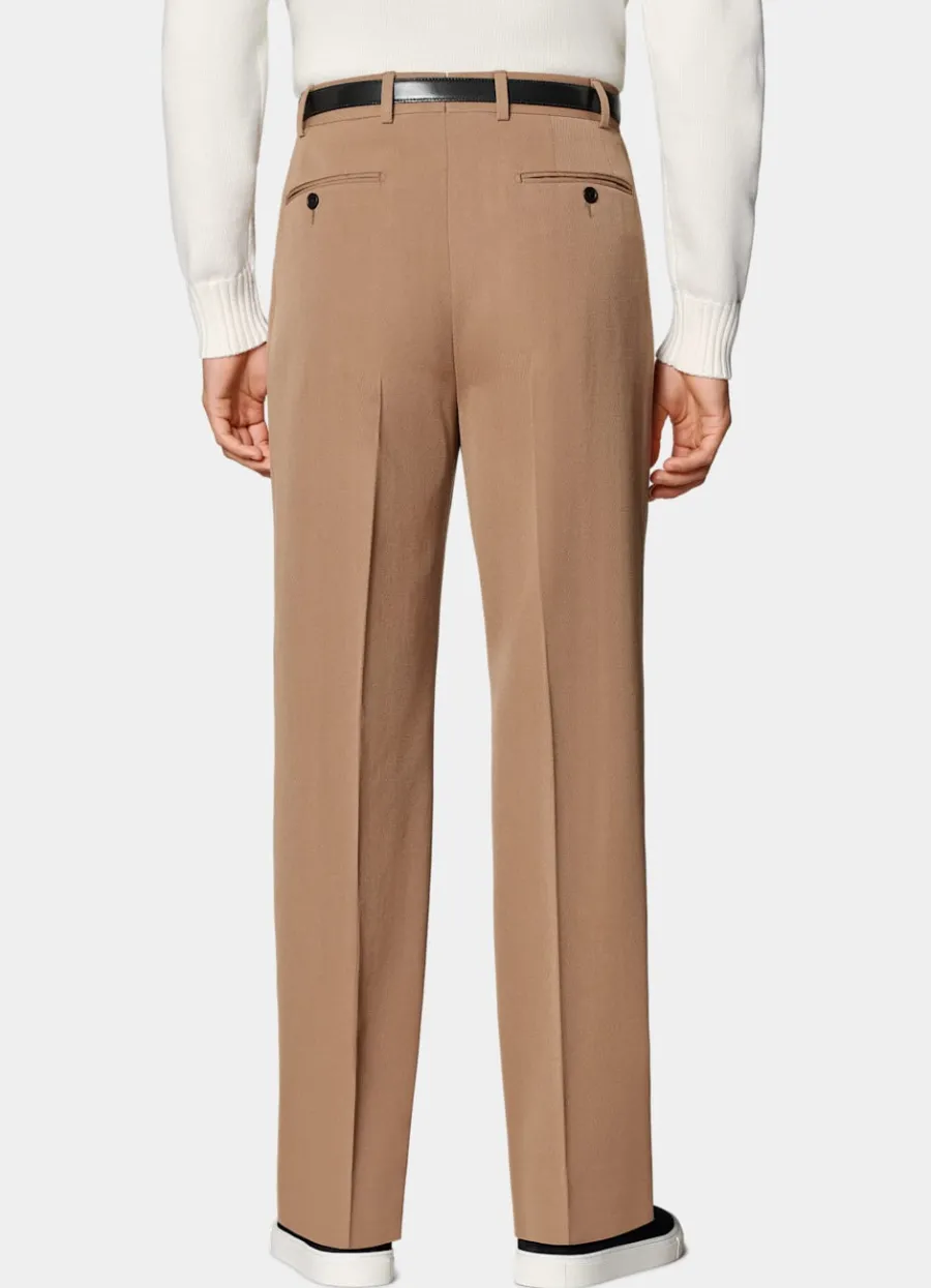 hose_mittelbraun_wide_leg_straight_4.webp Online Hose mittelbraun Wide Leg straight Hosen