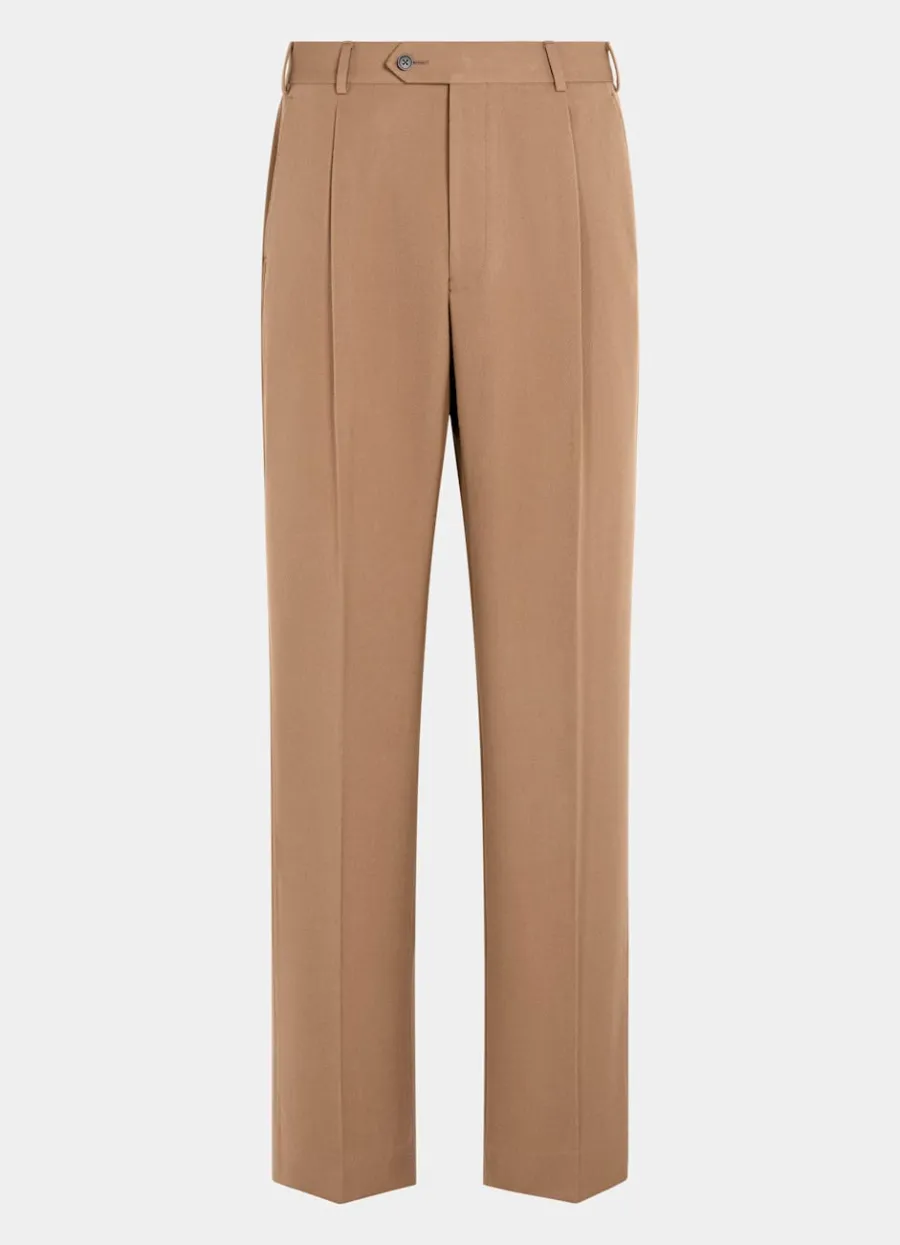 hose_mittelbraun_wide_leg_straight_5.webp Online Hose mittelbraun Wide Leg straight Hosen