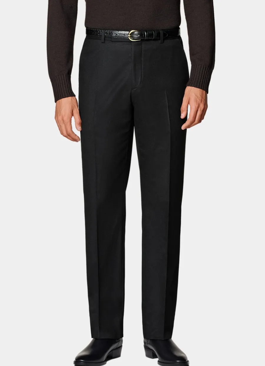 Outlet Hose schwarz Straight Leg Hosen