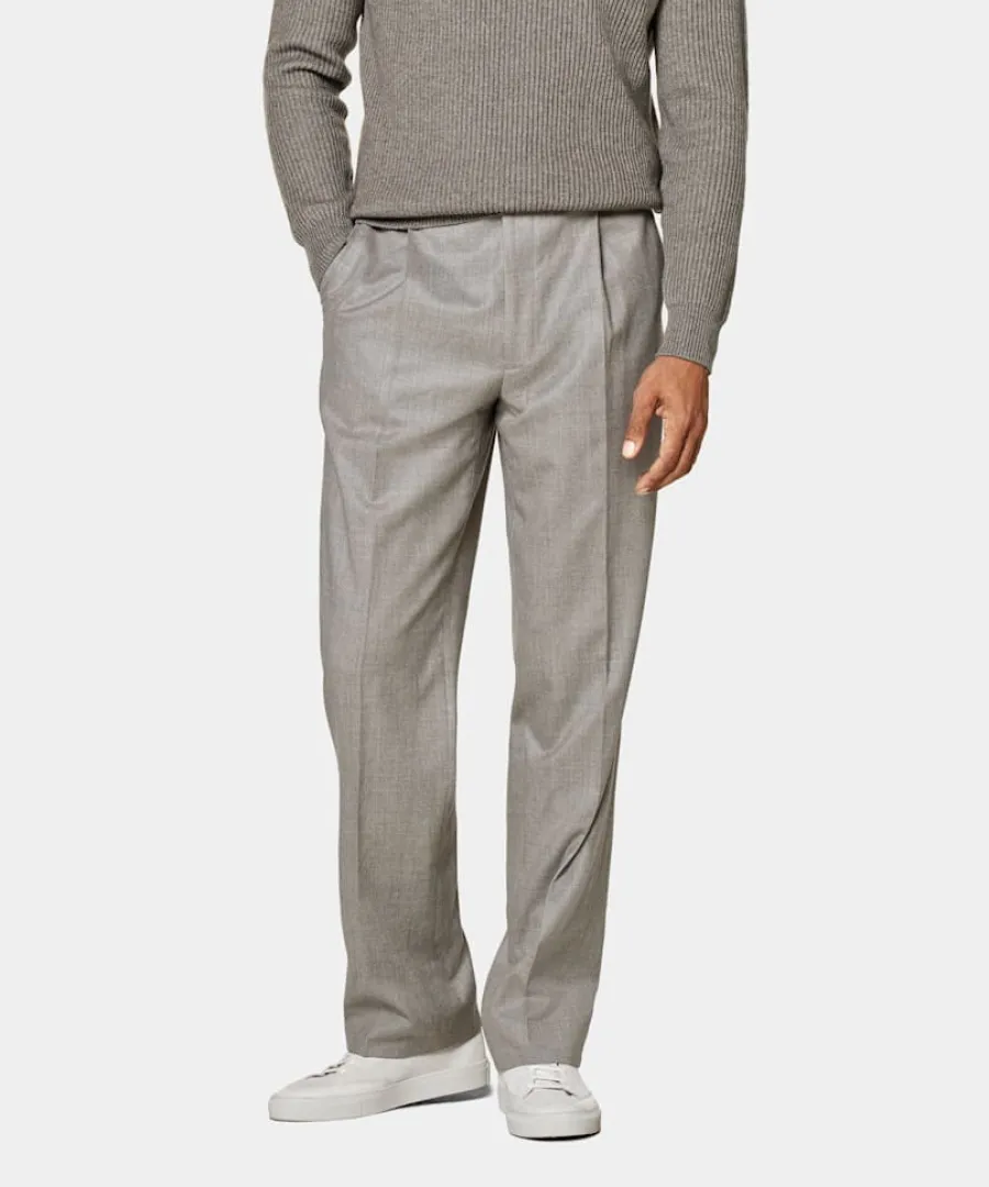 Best Sale Hose taupe Wide Leg straight Hosen