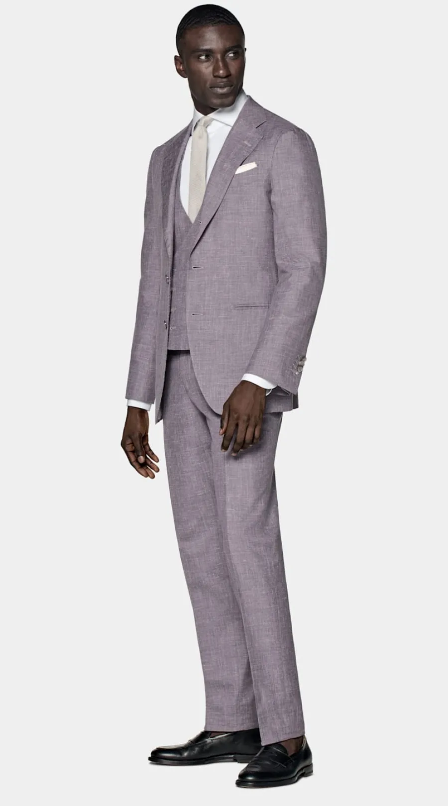 Sale Lazio Anzug purpur dreiteilig Tailored Fit Formelle Hochzeit | Hochzeitsanzüge