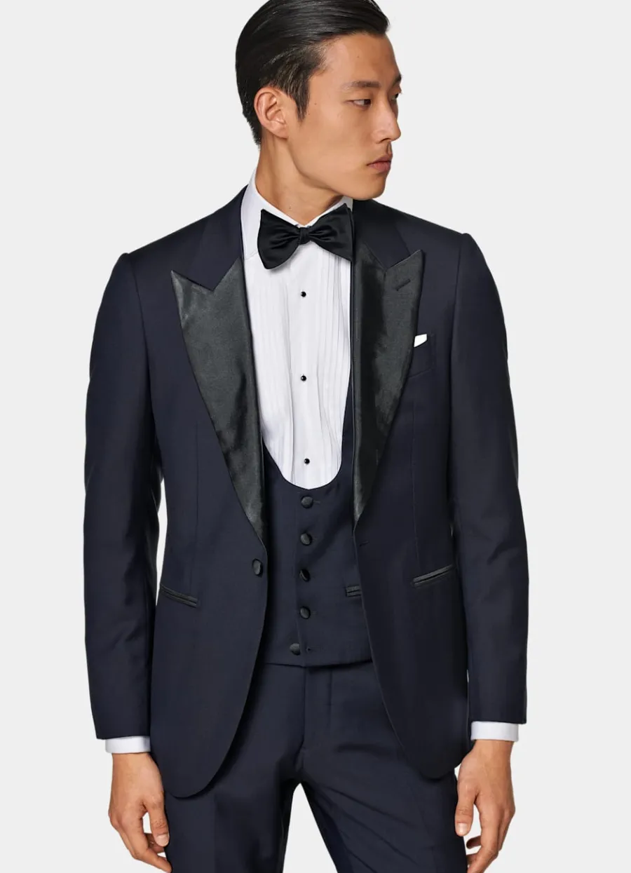 Flash Sale Lazio Smoking dreiteilig navy Tailored Fit Black Tie | Smokings