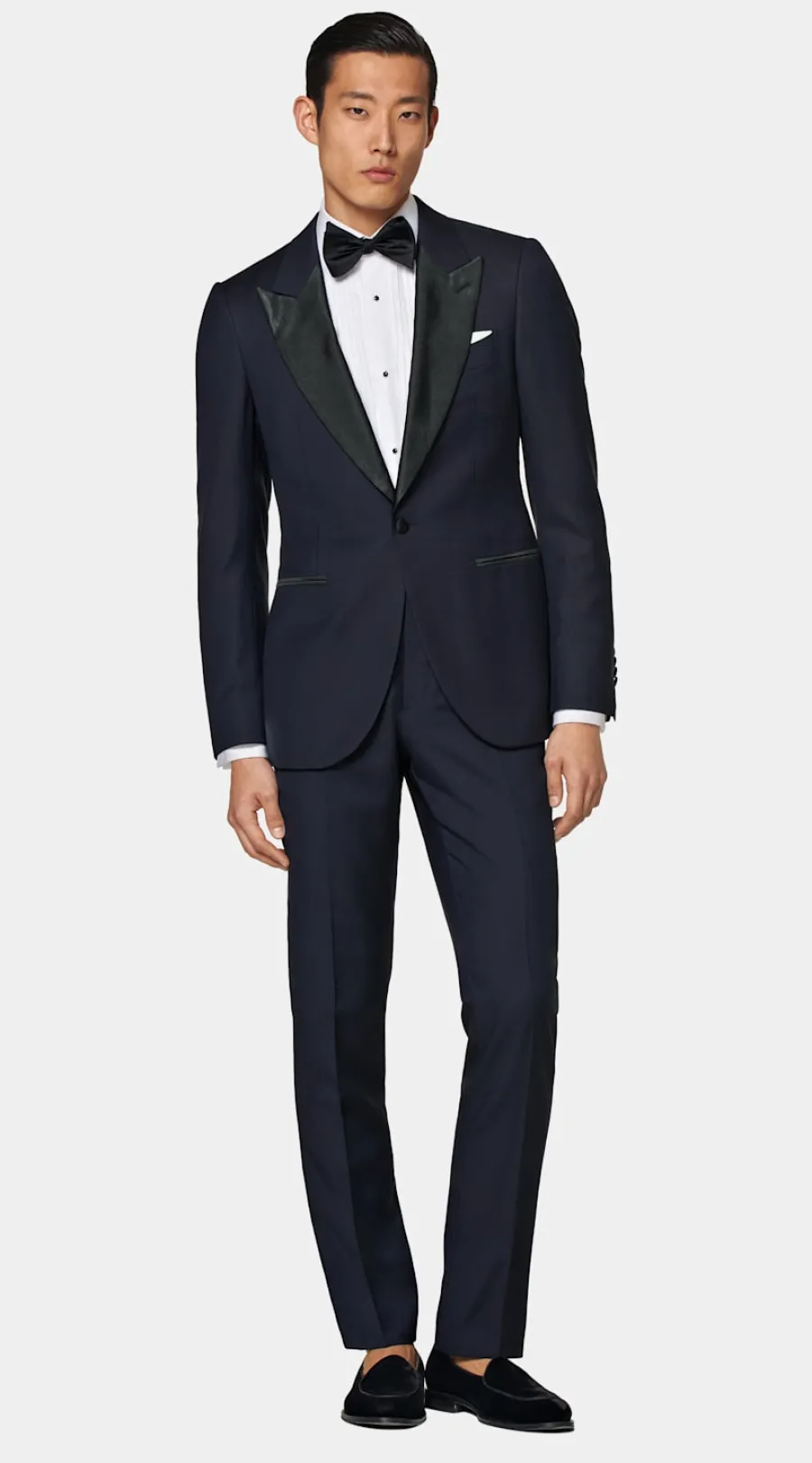 Fashion Lazio Smoking navy Tailored Fit Black Tie | Smokings