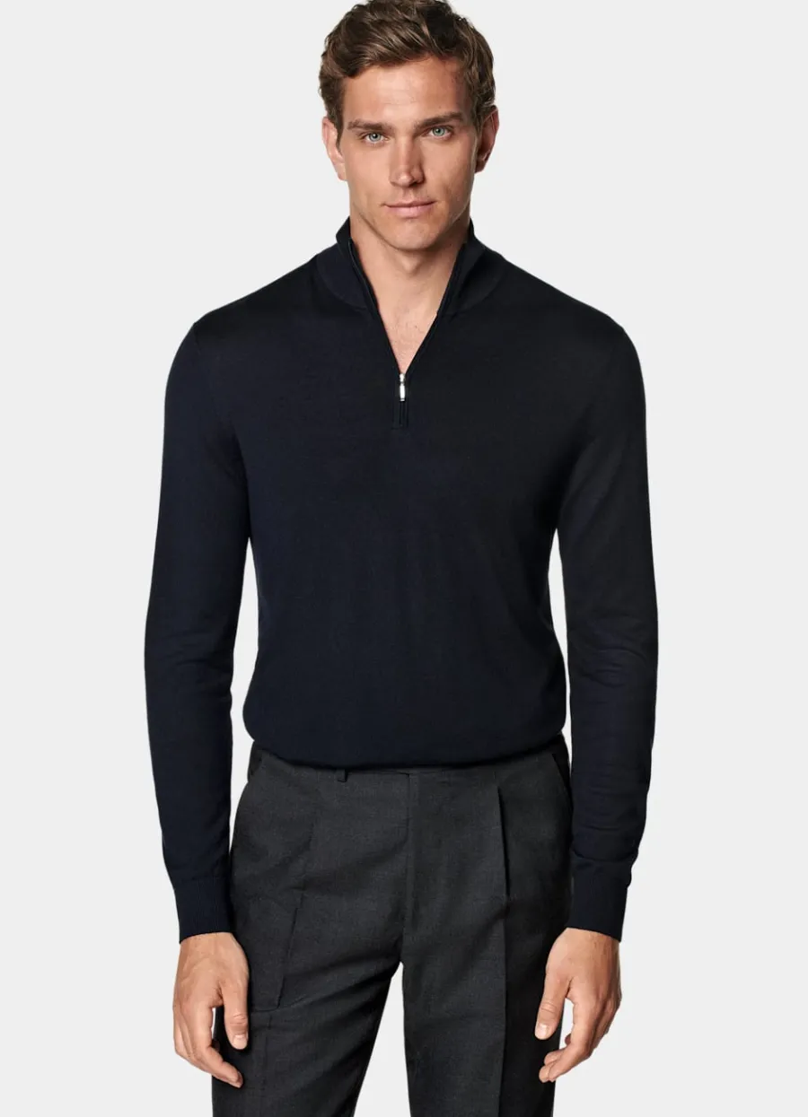 Flash Sale Merino Halber Reißverschluss Pullover Mit Reißverschluss