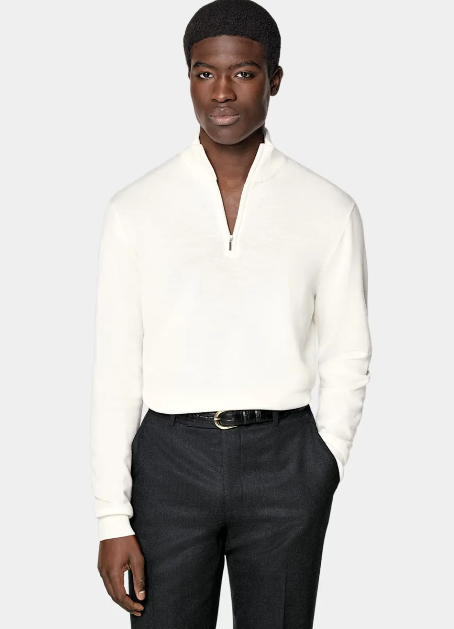 Discount Merino halber Reißverschluss Pullover Mit Reißverschluss