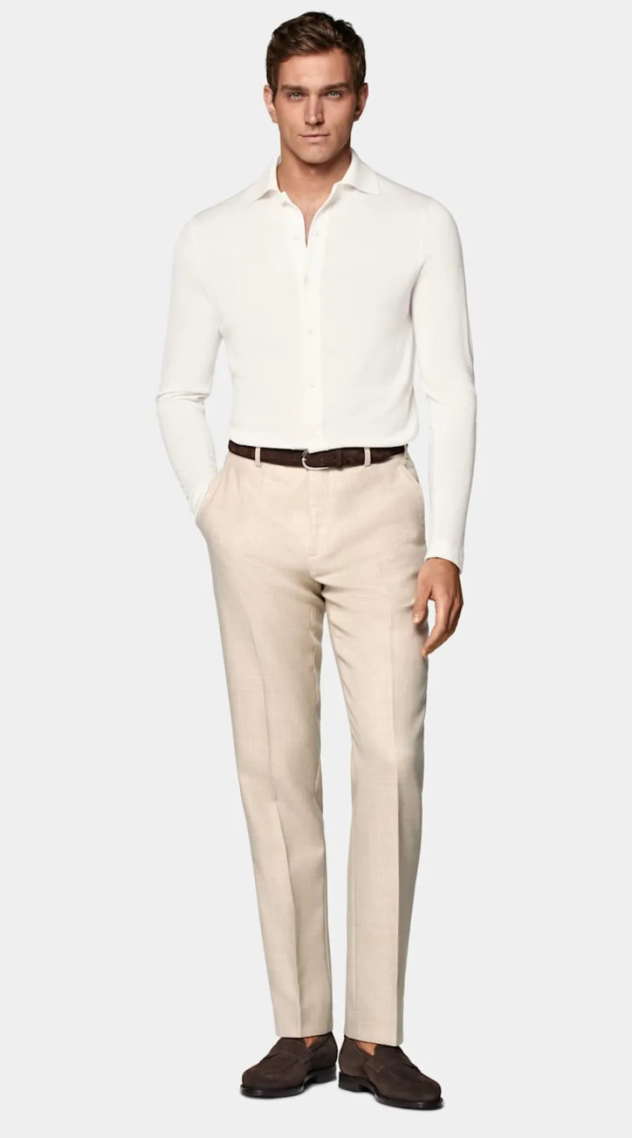 Hot Merino Polo-Cardigan Langarm Strickhemden | Cardigans