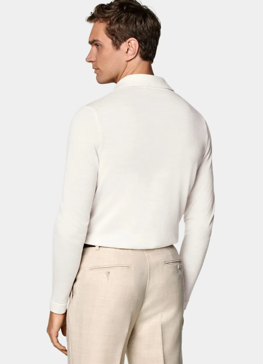 merino_polocardigan_langarm_offwhite_4.webp Hot Merino Polo-Cardigan Langarm Strickhemden | Cardigans