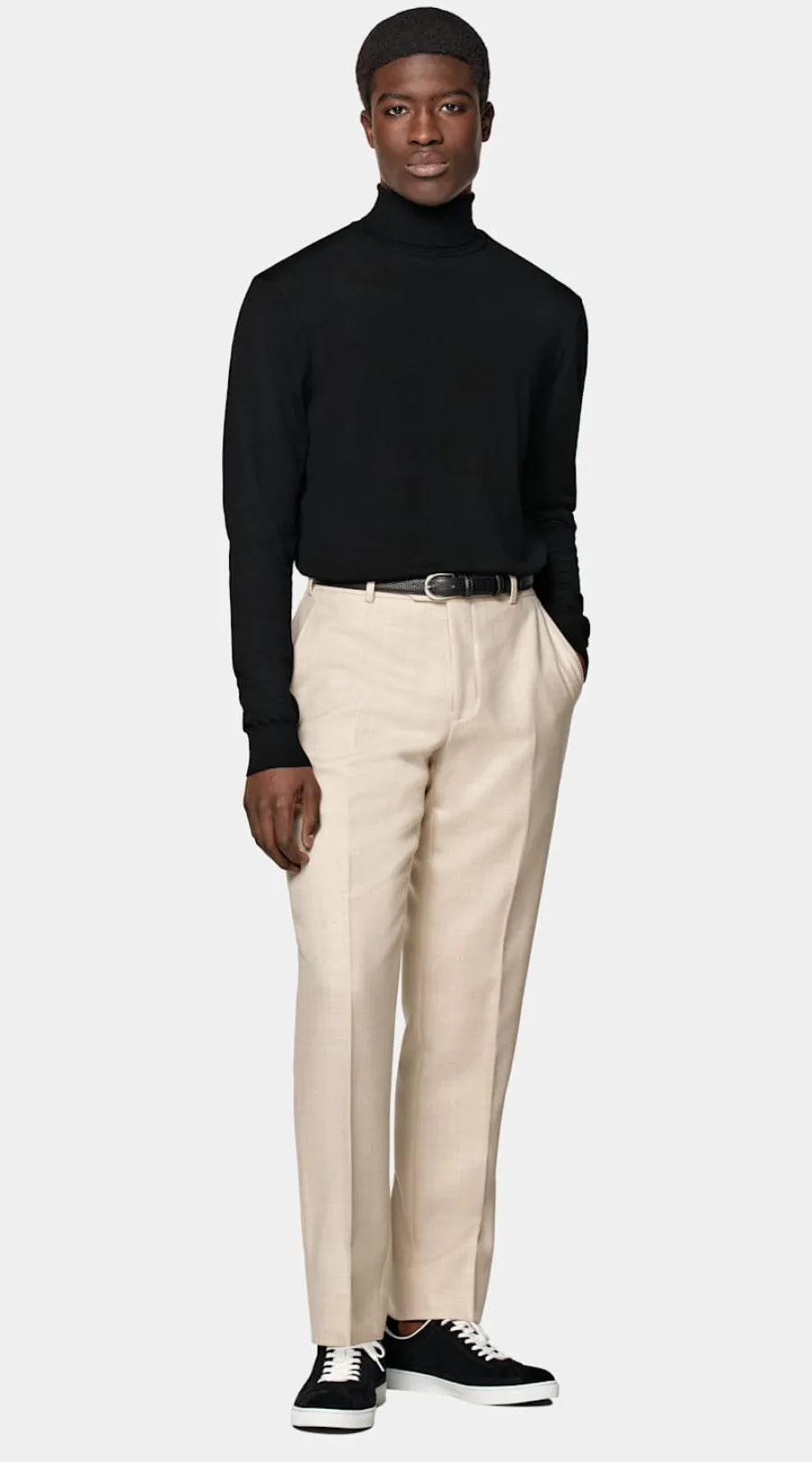 Outlet Merino Rollkragenpullover schwarz Rollkragenpullover