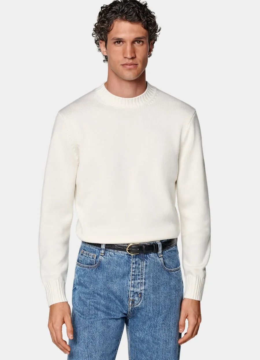 Flash Sale Merino Rundhalspullover Pullover Mit Rundhalskragen & V-Ausschnitt