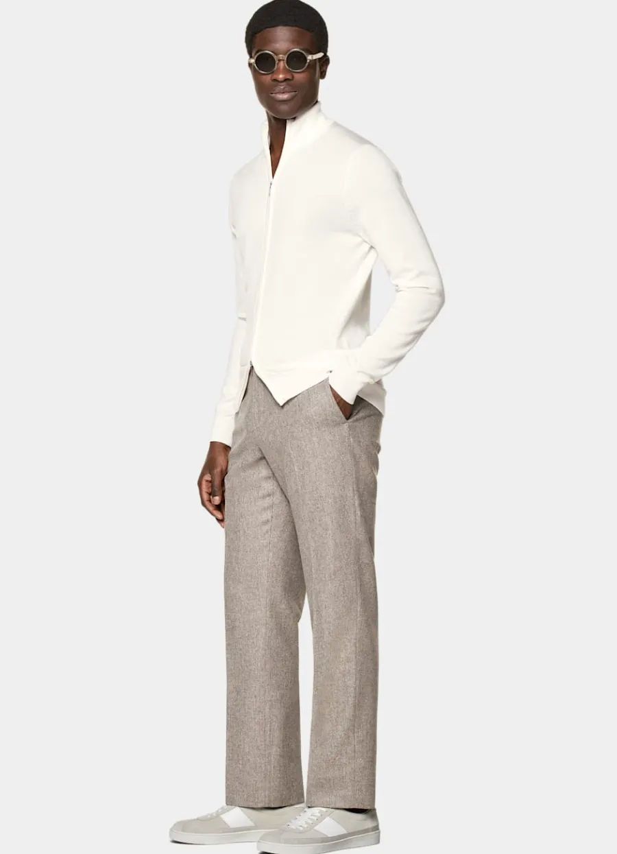 merino_zipcardigan_offwhite_3.webp Store Merino Zip-Cardigan Pullover Mit Reißverschluss