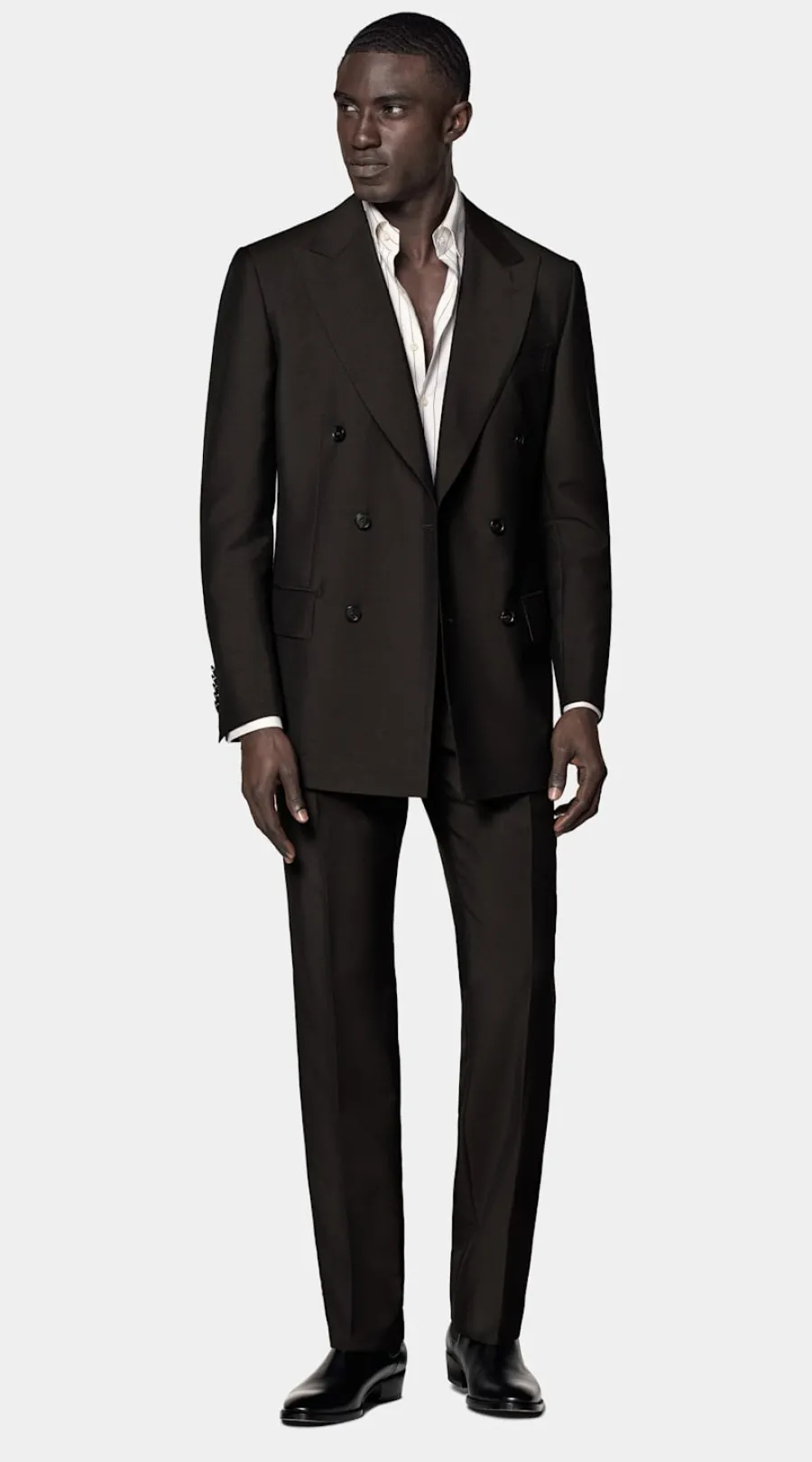 New Milano Anzug dunkelbraun Tailored Fit Moderne Anzüge