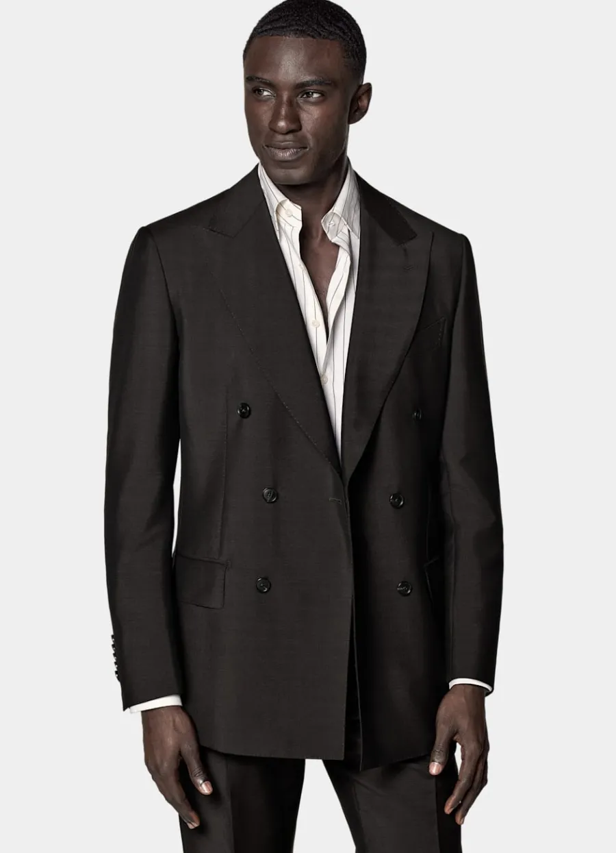 New Milano Anzug dunkelbraun Tailored Fit Moderne Anzüge