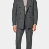 Discount Milano Anzug dunkelgrau gestreift Tailored Fit Moderne Anzüge