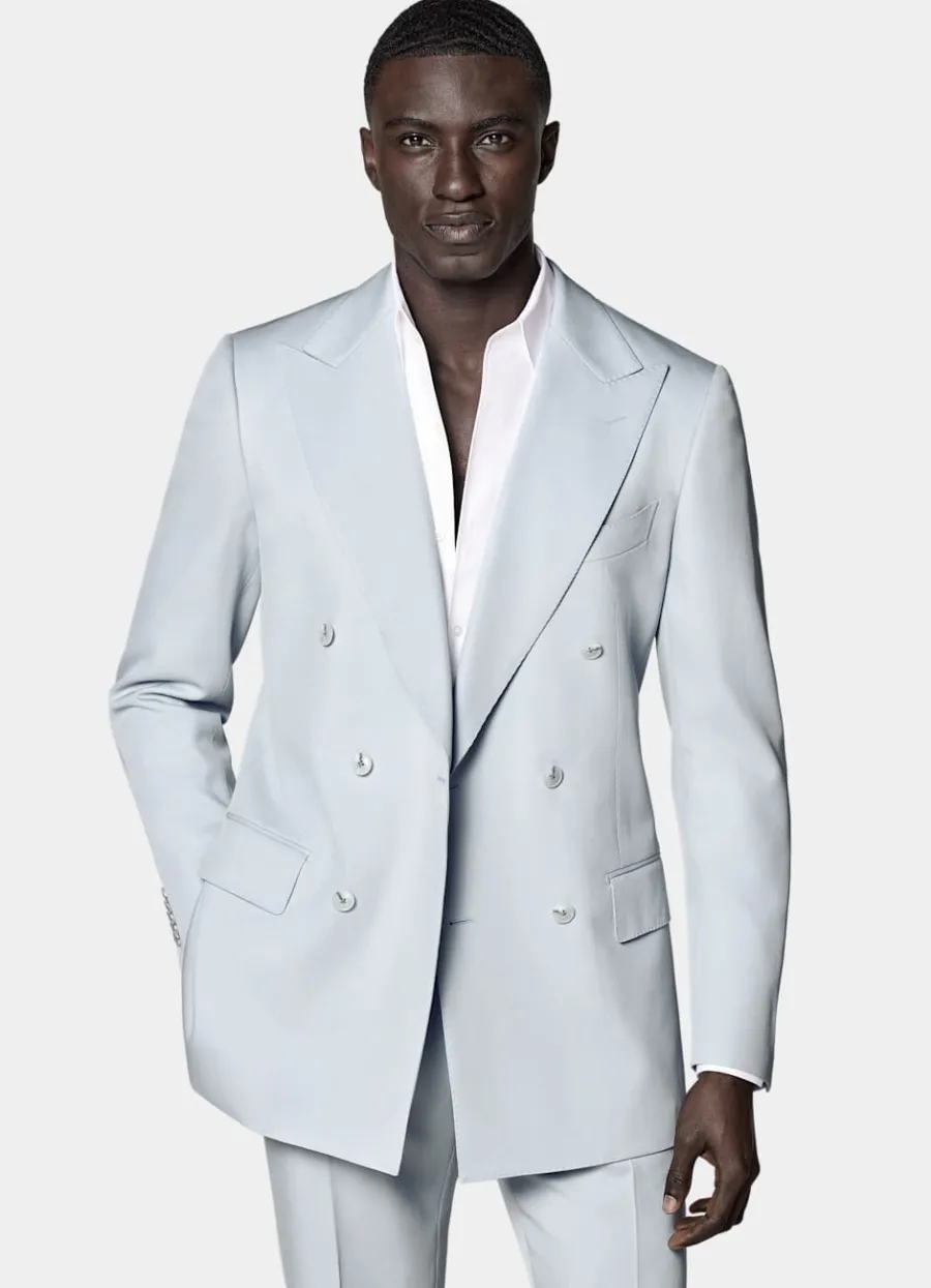 Cheap Milano Anzug hellblau Tailored Fit Moderne Anzüge