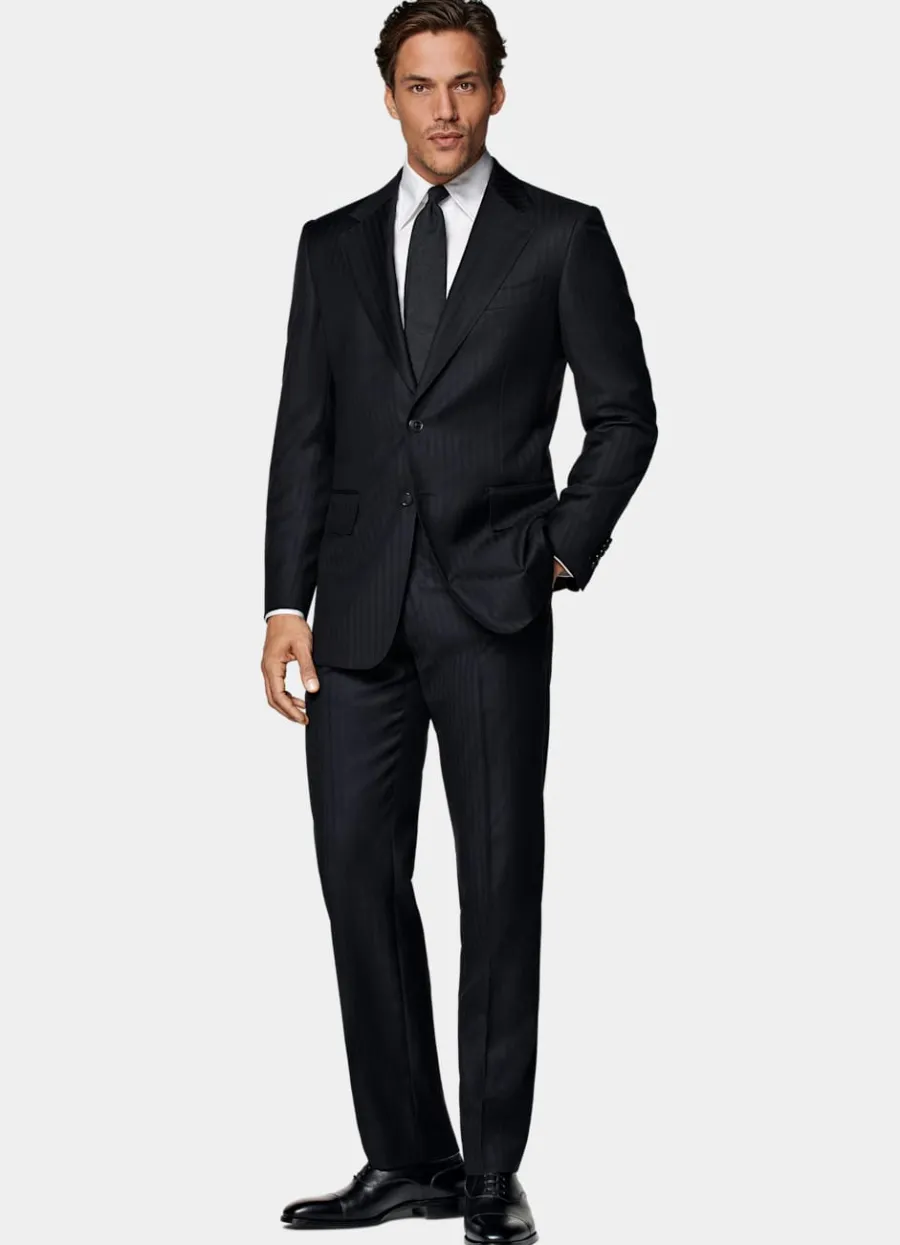 milano_anzug_navy_gestreift_tailored_fit_3.webp Discount Milano Anzug navy gestreift Tailored Fit Klassische Anzüge
