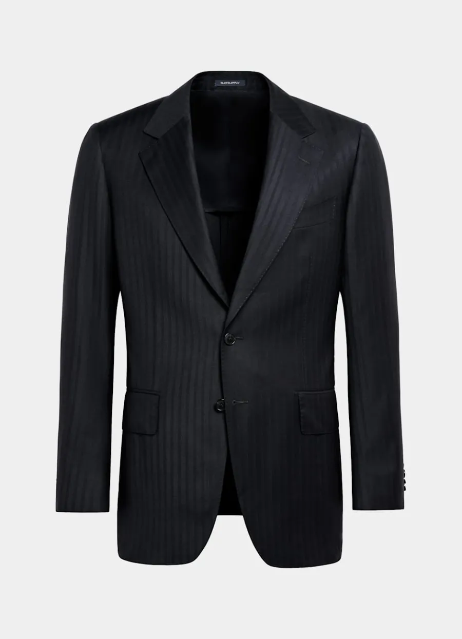 milano_anzug_navy_gestreift_tailored_fit_9.webp Discount Milano Anzug navy gestreift Tailored Fit Klassische Anzüge
