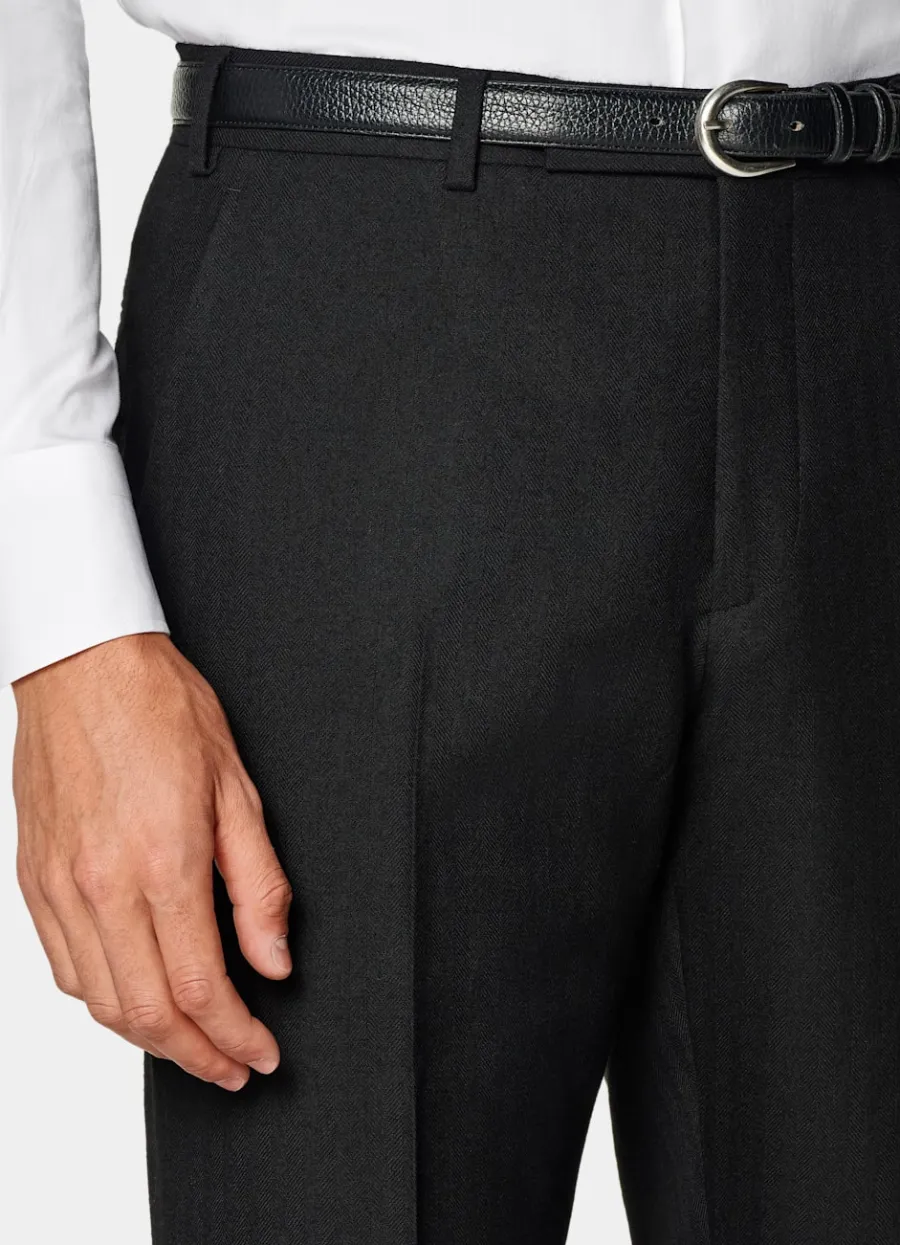 milano_anzug_schwarz_fischgrtmuster_tailored_fit_6.webp Best Milano Anzug schwarz Fischgrätmuster Tailored Fit Formelle Hochzeit | Hochzeitsanzüge