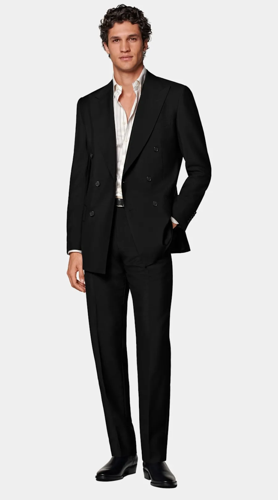 Cheap Milano Anzug schwarz Tailored Fit Moderne Anzüge